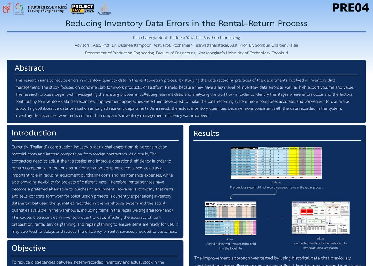 Reducing Inventory Data Errors in the Rental–Return Process
